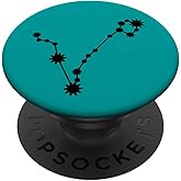 Black Teal Zodiac Pisces PopSockets Adhesive PopGrip