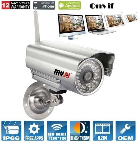 Hd Onvif 720p Wifi Wireless Ip Camera 24led Night Vision Outdoor Waterproof P2p Plug & Play Ip Camera