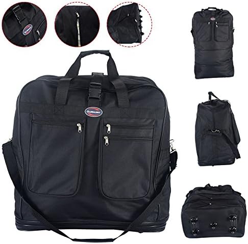 Rolling Wheeled Bag Spinner 40" Black