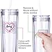 Cupture Skinny Straw Cups, 18 oz, Clear