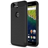Nexus 6P Case, MoKo [Shock Absorption] Slim Dual Layer Protective Case with Soft Silicone Bumper and Rigid PC Back Cover for Google Nexus 6P 5.7 Inch (2015) - Black (NOT FIT Nexus 6 2014 Version)