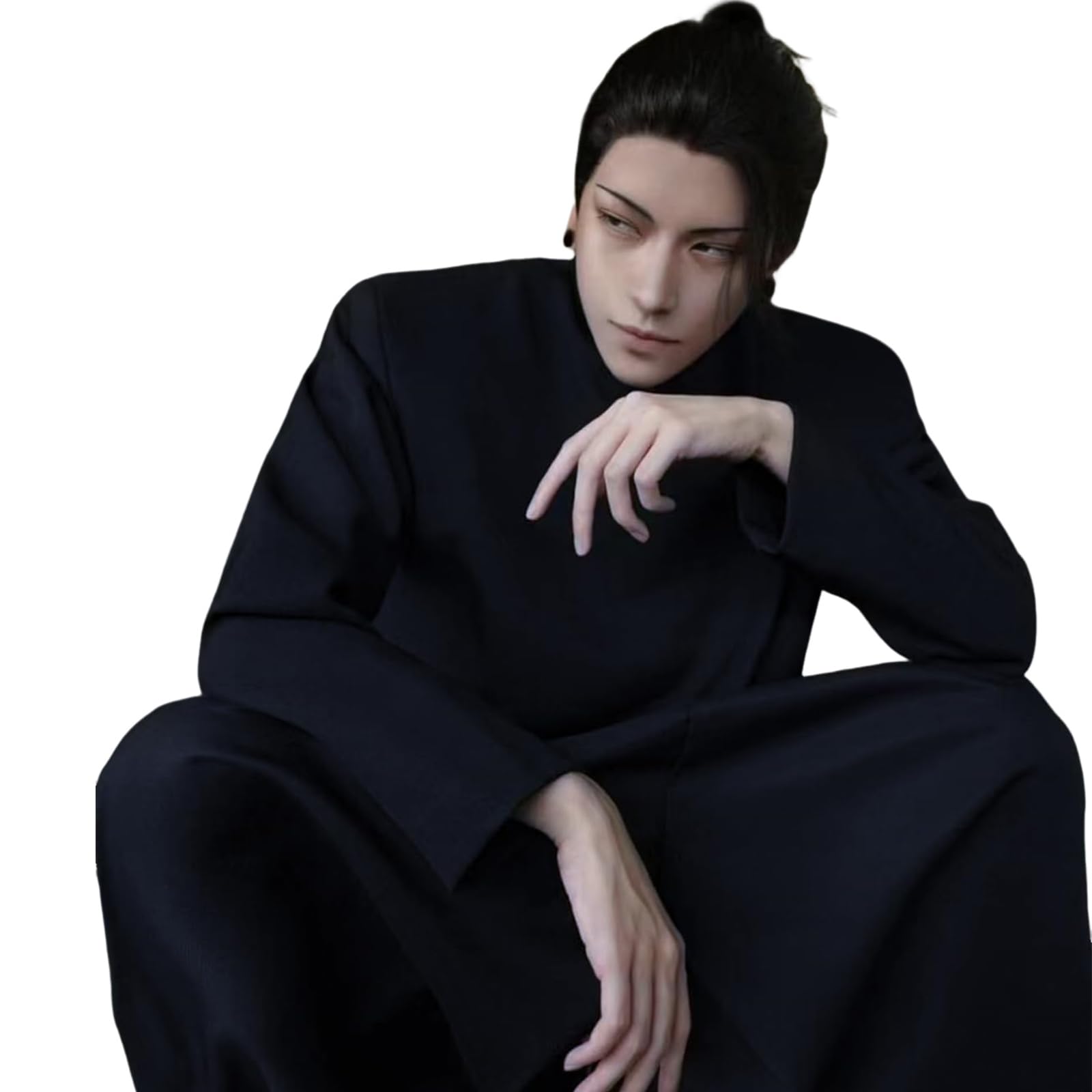 CR ROLECOS Anime Geto Suguru Cosplay Outfit School Uniform Halloween Costume S — image 1