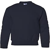 Gildan Boys Heavy Blend Crewneck Sweatshirt, Medium, Navy