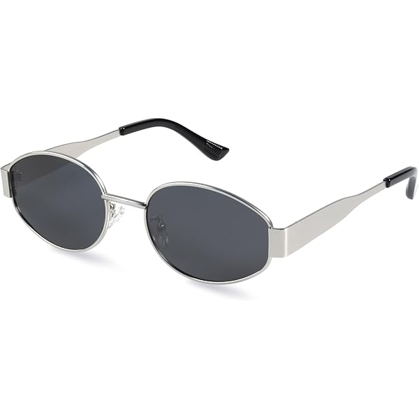 Retro Polarized Black Sunglasses UV400 Protection Oval Metal Frame Soft Case Amazon.com: livho Retro Polarized Sunglasses - UV400  main image 3