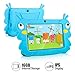 7 Inch Kids Tablet PC Quad Core 1024600 IPS Eye Protect Display 1GB RAM 16GB Storage Bluetooth WiFi Dual Camera with Kids Educational Software Parental Control (Blue)