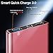 Portable Charger,Emnt 10400mAh Quick Charge 3.0 Power Bank QC 3.0 Dual USB Port Compact External Backup Battery Pack Indicator Fit iPhone,Ipad,Samsung Galaxy,Tablet,Camera,Kindle More-Pink