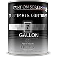 Paint on Screen S1 Ultimate Contrast Projector Screen Paint | Single-Coat Projector Screen Paint For Perfect 1080 HD & 4K UHD Clarity | Designed For High-End Home Entertainment Spaces | 1 Gallon