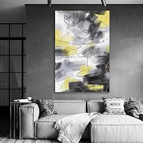 Canvas Wall Art - Abstract Art Colorful Painting for Living Room - Modern Home Art Stretched and Framed Ready to Hang - 12x18 inches