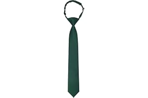 RBOCOTT Solid Color Satin Ties for Boys and Kids Pre-tied Adjustable Necktie for Age 8-12 Wedding and School Graduation