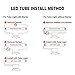 SGL 6-Pack T8 LED Shop Light Tube 48W Equivalent 4ft, Single-Ended Power 5000K Daylight White, Frosted Cover, G13 Lighting Fixtures, UL-Listed & DLC-Qualified