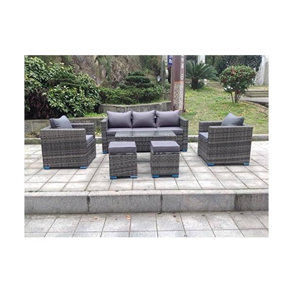 Garden Furniture Sets Garden Outdoors Brown Olsen Smith 4 Piece Rattan Outdoor Garden Patio Furniture Set 2x Chairs 1x Table 1x Love Seat Sofa