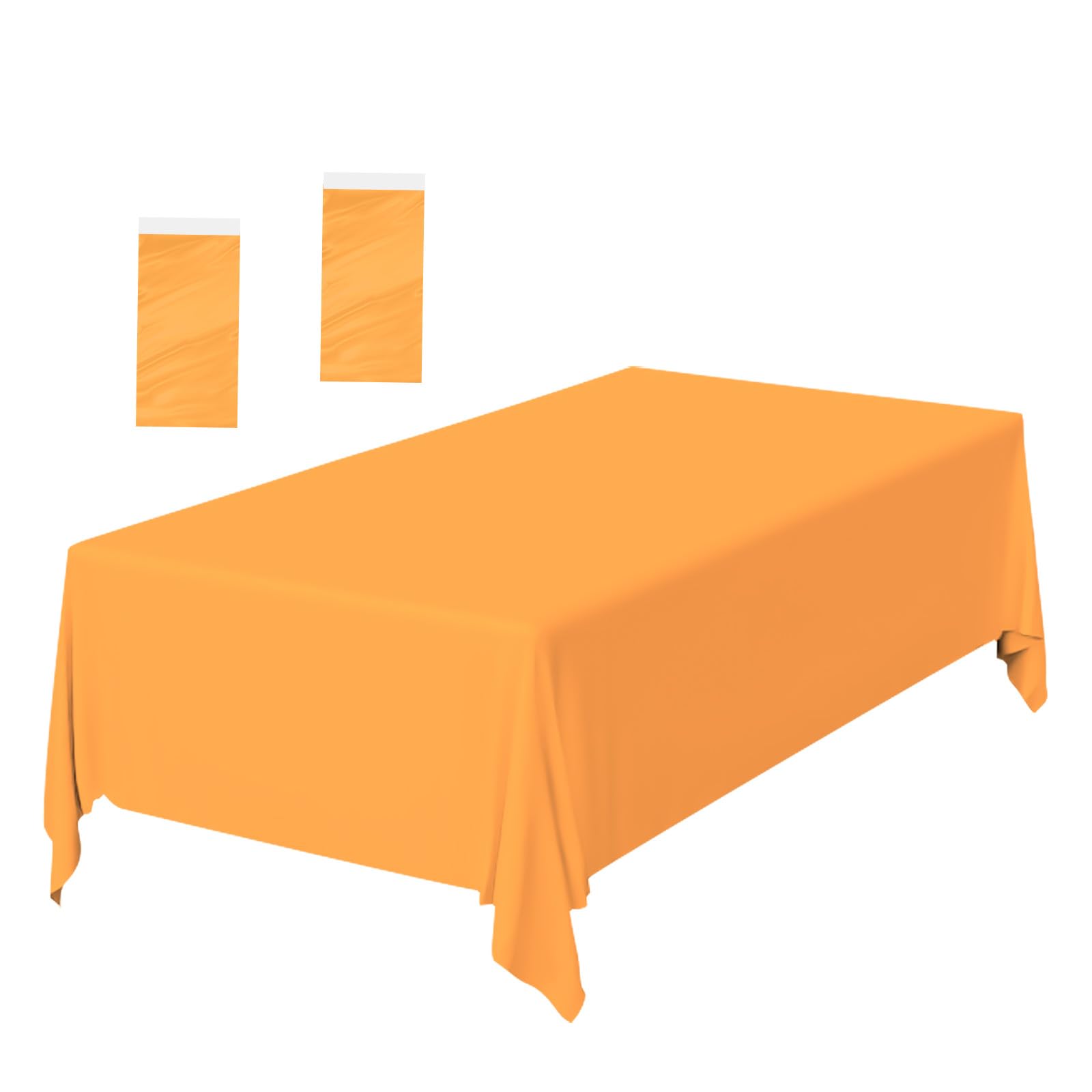 FALIZIFU 2 Pack Orange Plastic Tablecloth Disposable Table Covers Fall Rectangle Tablecloth for Party Baby Shower Wedding Birthday Thanksgiving Party Orange Table Cloth Disposable