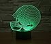 FLYMEI 3D Optical Illusion Desk Lamp Unique Night Light for Home Decor 7 Colors Changing USB Powered Touch Button LED Table Lamp - BEST Gift for Kids/ Friends/ Birthdays/Holidays (Football Helmet)