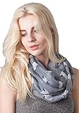MissShorthair Women's Fashion Soft Light Cartoon Sheep Sheer Infinity Scarf (Gray)