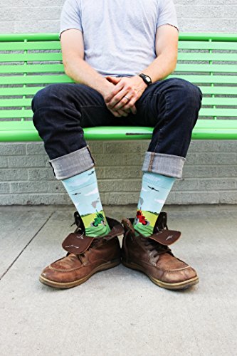Foot Traffic, Men's Special Interest Socks, Tractor (Shoe Sizes 7-12)