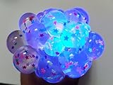 JM Star Sequins LED Light Crystal Clear Slime Squishy Mesh Anti Stress Reliever Grape Ball Autism Mood Squeeze Kid Toy Gift