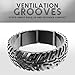 Silicone Rings –Tire Tread Design Rubber Wedding Bands for Men – 8.7 mm Wide Silicone Rings for Men – Breathable Silicone Wedding Bands with Groove for Protection from Extreme Conditions