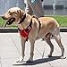 Big Dog Harness No Pull Adjustable Pet Reflective Oxford Soft Vest for Large Dogs Easy Control Harness (L, Red)