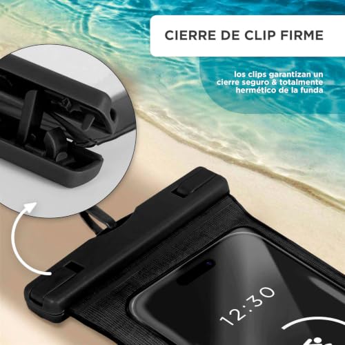 ONEFLOW Funda impermeable para teléfono Realme C11 (2021) | Ventana táctil y cámara + correa y correa para colgar (negro océano)