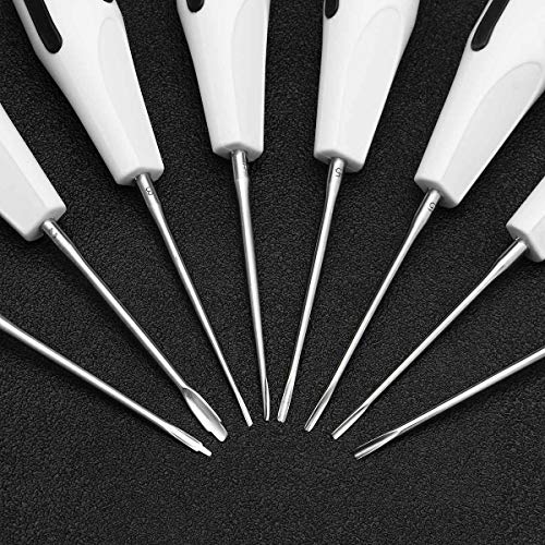 Christzo 8Pcs/Set Stainless Steel Dental Luxating Lift Elevator Curved Root Elevator Dentistry Dentist Instrument Teeth Whitening Tool