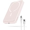 Baseus for MagSafe Portable Charger,10000mAh Wireless Magnetic Power Bank with Type-C Cable 20W PD Charging, Slim Phone Battery Pack for iPhone 16/16 Pro/16 Pro Max, iPhone 15/14/13/12 Series -(Pink)
