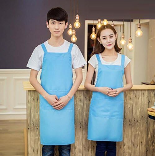 GL&amp;G Suitable for both male and female shoulder strap aprons, two pockets, antifouling oil, grill cooking gardening apron,B3,one size