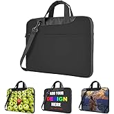 Custom Laptop Bag 13 14 15.6 Inch, Personalized Design Your Own Photo Logo Text Laptop Messenger Shoulder Bags