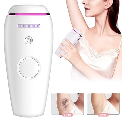 Permanent Hair Removal, IPL Epilator Hair Removal, 500,000 Flashes Painless Intense Pulsed Light Epilator for Women and Men, 5 Settings for Face &amp; Body