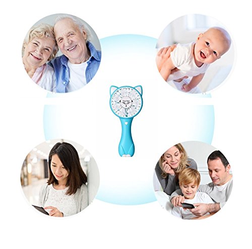 Niubity Mini Handheld Fan Portable Battery Operated Cooling Air Conditioning 3 Speed Mini Fan Electric Personal USB Desk Fans for Home and Travel