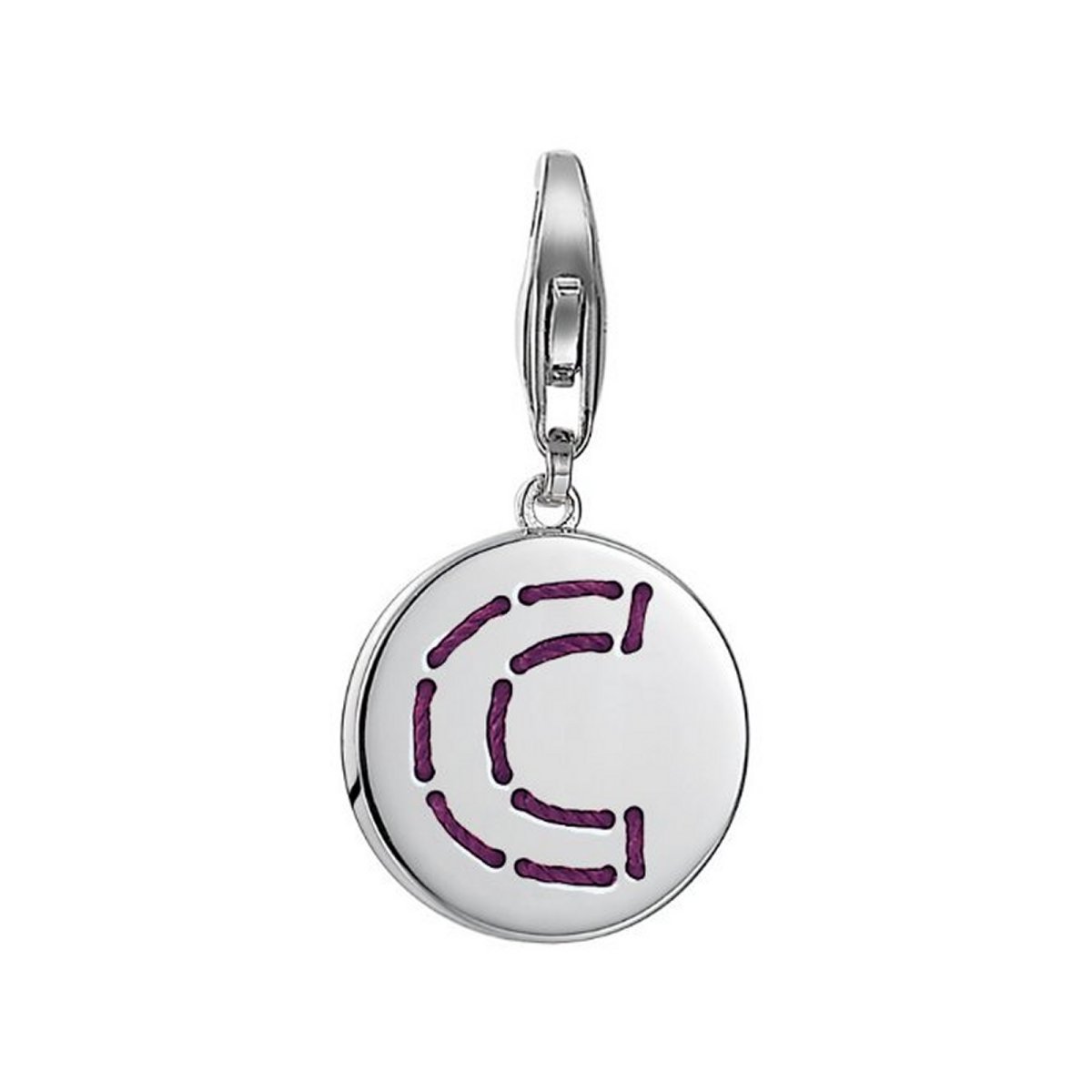 ESPRIT Women s Charm 925 Sterling Silver Rhodium Plated Letter Fabric C ESCH91125A000