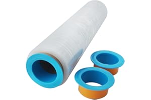 ELFJOY Stretch Film Dispenser Stretch Wrap Dispenser for 3" Core Film Shrink Wrap Holder for Shipping Pallet Packing and Moving Supplies Blue 1 Pairs
