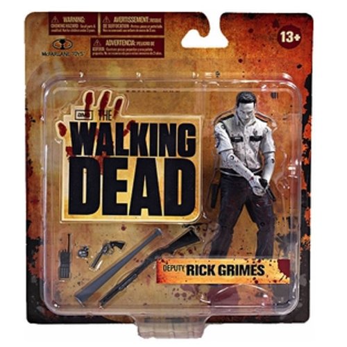 McFarlane Toys The Walking Dead TV Series 1 Exclusive Action Figure Deputy Rick Grimes Bloody Black White
