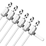 Barbecue Skewers Stainless Steel Brazilian BBQ Kabob Kebob Shish Sticks, Anti-scald Grill Tool,14.7 Inch,Set Of 6