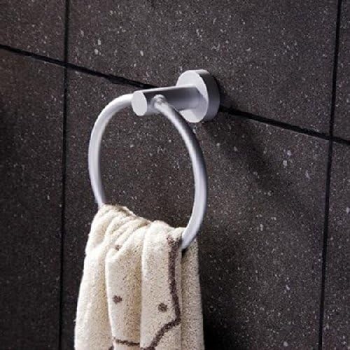 Aluminum Round Bathroom Towel Ring Wall-Mounted Towel Rack