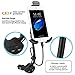 AUOPLUS [Upgraded] Gooseneck Car Outlet Mount Cigarette Lighter Phone Holder Charger with Built-in Charging Cord Compatible with iPhone