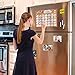 Lovellio Vintage Design Magnetic Dry Erase Calendar Whiteboard Planner, 16in x12in, Brown