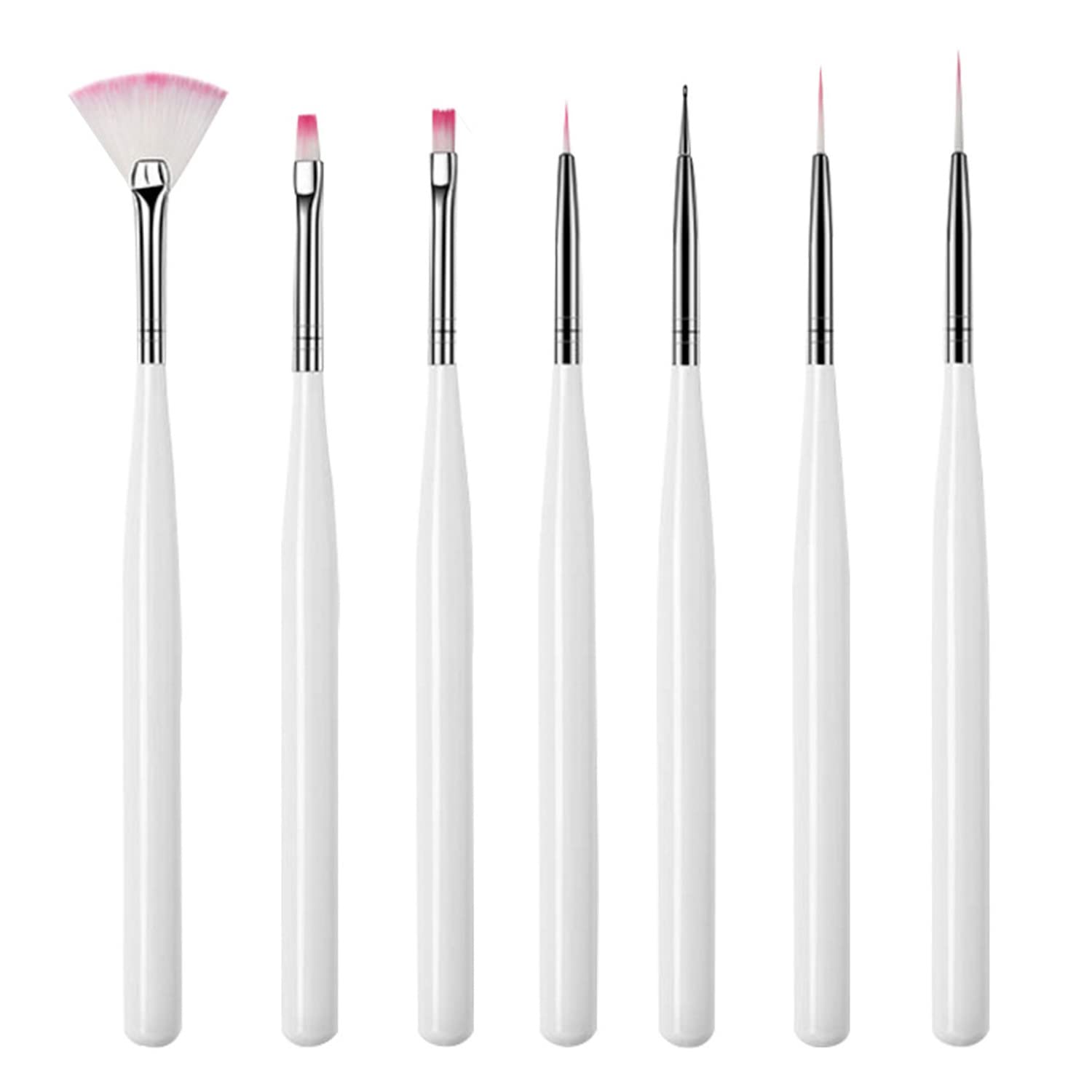 YHZMY 2 Pcs Nail Art Design Set, Nail Carved Pen, Nail Art Tools, Nail Art Brush Set, Gel Acrylic Nail Brush Set, Acrylic Nail Brush Kit for Home Salon, for DIY & Nail Art Design Painting Use