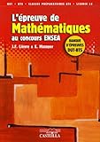 Image de L'épreuve de mathématiques au concours ENSEA : Banque d'épreuves DUT-BTS