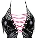 Lisli Women Sexy Strap Lingerie Transparent Glossy One-piece Dress Underwear