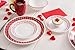 Corelle Livingware 16-Piece Dinnerware Set, Crimson Trellis, Red/White