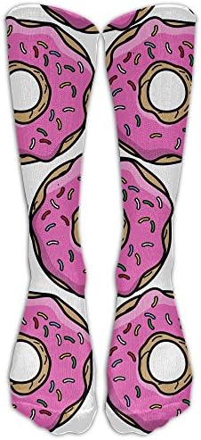 Pink Doughnut Athletic Tube Stockings Women's Men's Classics Knee High Socks Sport Long Sock One Size