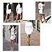 Ermonn Womens Sexy Bodycon Stretch Mini Dresses for Party Club White Long Sleeve T Shirt