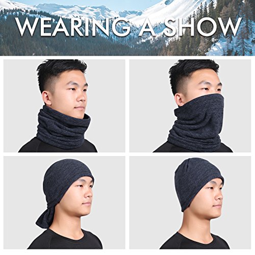 Neck Warmer Gaiter, Polar Fleece Ski Face Mask Cover for Winter Cold