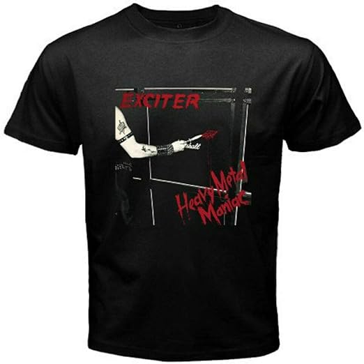 Exciter Heavy Metal Maniac TShirt Graphic Printed Top tee For Men