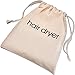 Hair Dryer Bags Drawstring Bag Container Hairdryer Bag, 11.8 by 13.8 Inch (Cotton, Beige)