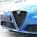 LLKUANG Carbon Fiber Style ABS Plastic Front Grills Decoration Frame Trim for Alfa Romeo Giulia 2017 2018 2019