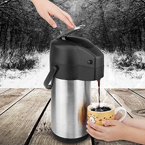 101 Oz Airpot Thermal Carafes, Stainless Steel Vacuum Pressure Insulated Coffee Dispenser with Pump, Thermos for Coffee Beverage Water, Heat and Cold Retention (3L)