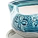 Turquoise & Gray Abstract Design Ceramic Succulent Plant Flower Planter Pot w/ Removable Saucer - MyGift