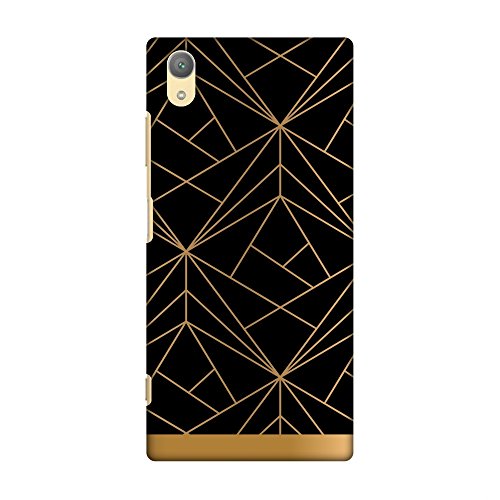 AMZER Slim Fit Handcrafted Designer Printed Snap On Hard Shell Case Back Cover with Screen Cleaning Kit Skin for Sony Xperia Xa1 Plus - Golden Elegance 2 HD Color, Ultra Light Back Case