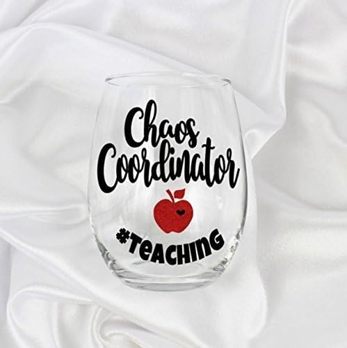 Funny Teacher gifts for Women stemless wine glass end of year gift 20oz 0077
